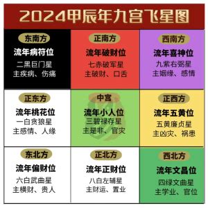 2024年飞星图|2024年九宫飞星分布图